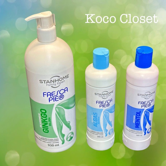 STANHOME FRESCA PIE GINKGO BILOBA 930ml SEAWEEDS 300ml MENTHOL 300ml feet lotion - Picture 4 of 7